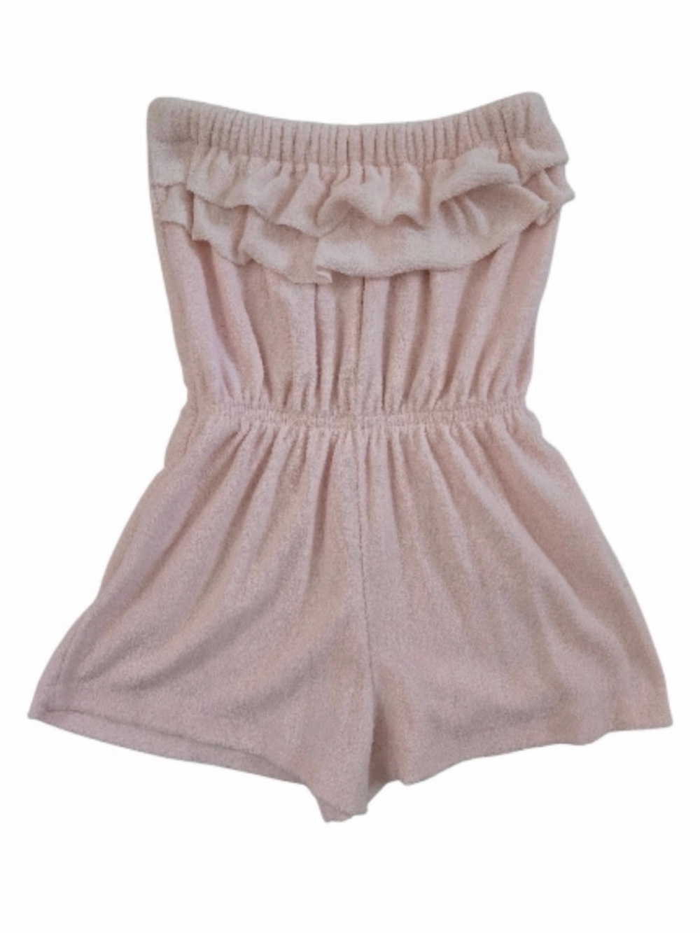 Vintage 1980s-1990s Gissella Marcell Pastel Pink Strapless Tube Top Romper
